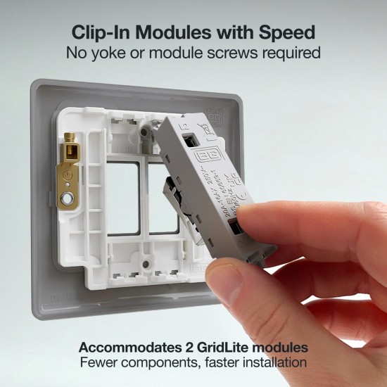 BG Grid Lite Polished Chrome 2G Cover